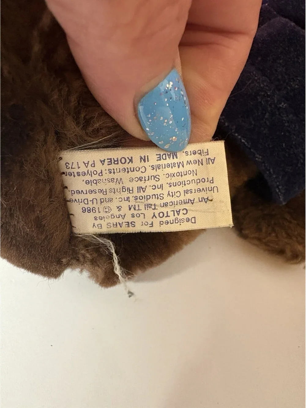 Vintage 1986 Fievel An American Tail 21” Plush Toy from Sears Caltoy NO HAT